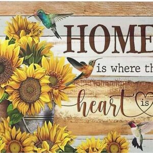 Sunflower and Hummingbird Wall Art